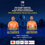 Sri Lankan Referees to Officiate at Asia Rugby U20 Sevens in India! 🇮🇳🇮🇳🏉
