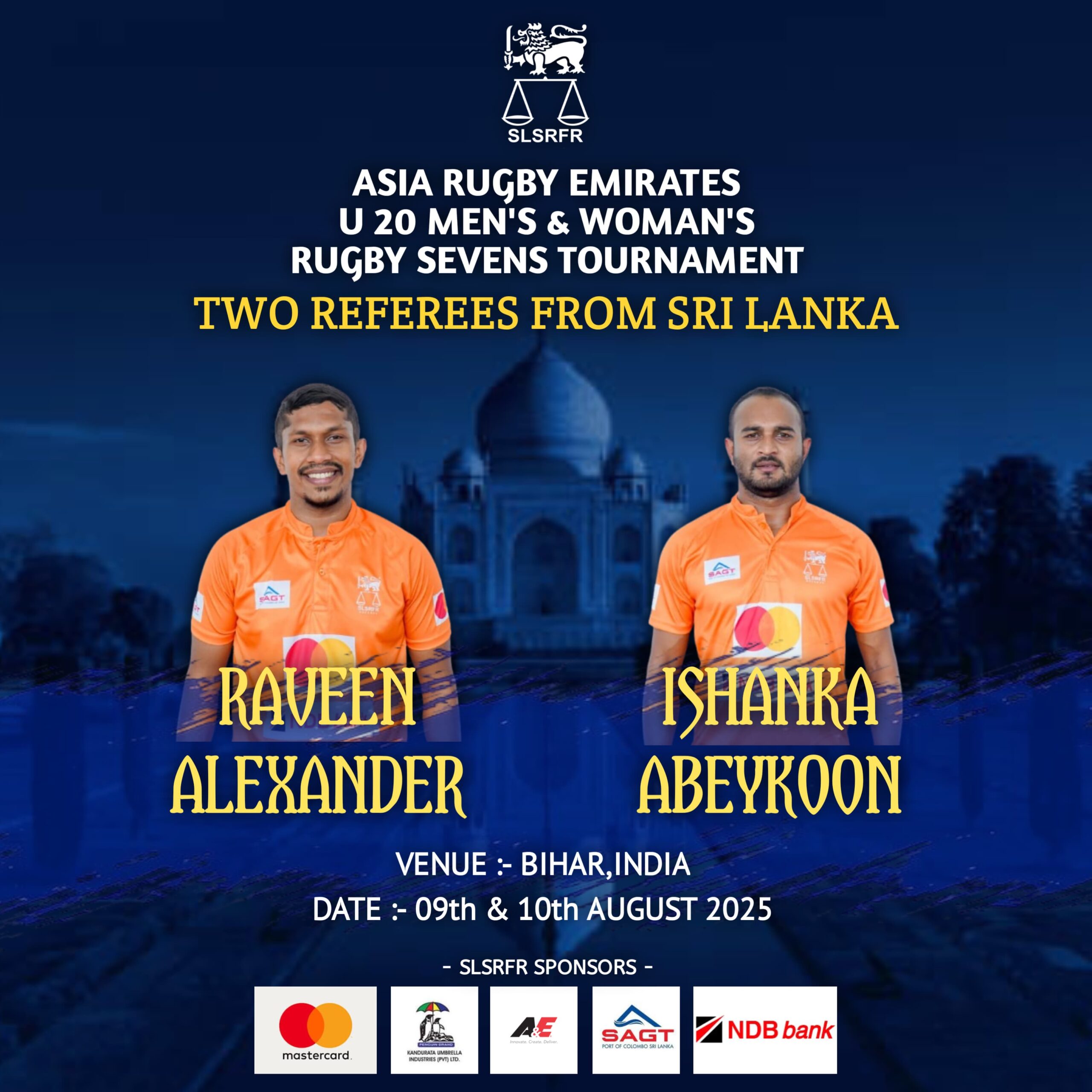 Sri Lankan Referees to Officiate at Asia Rugby U20 Sevens in India! 🇮🇳🇮🇳🏉