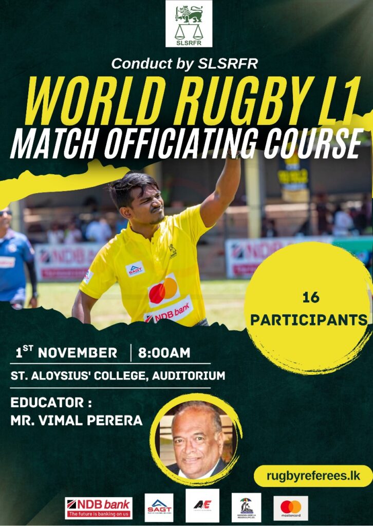 World Rugby Level 1 Officiating Course at St. Aloysius College Auditorium, Galle.