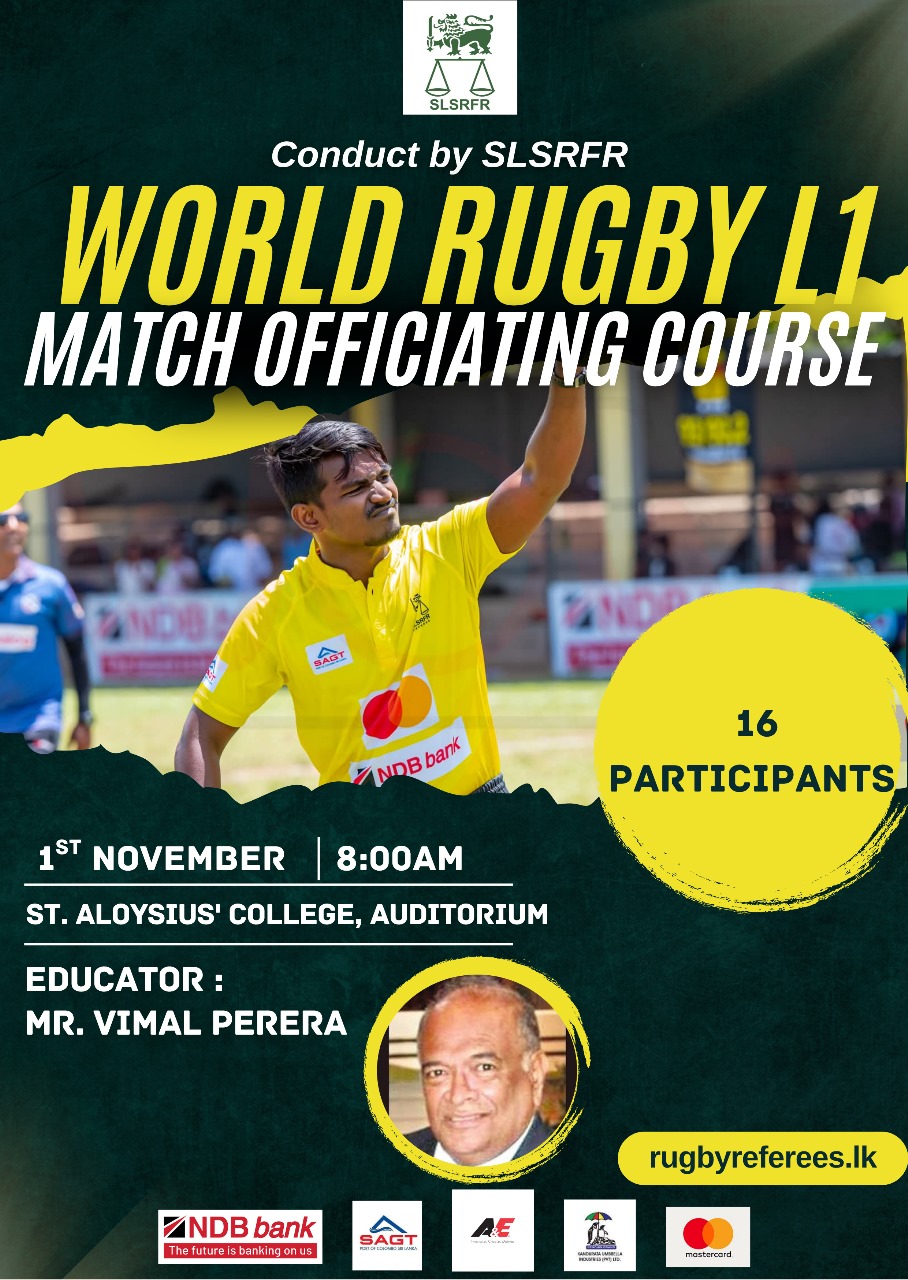 World Rugby Level 1 Officiating Course at St. Aloysius College Auditorium, Galle.