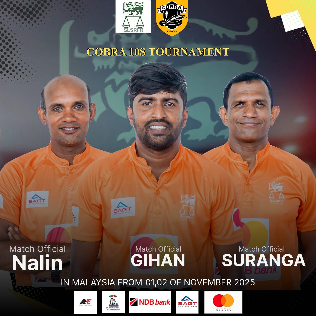 SLSRFR Referees Appointed for Cobra 10’s 2025 – Malaysia
